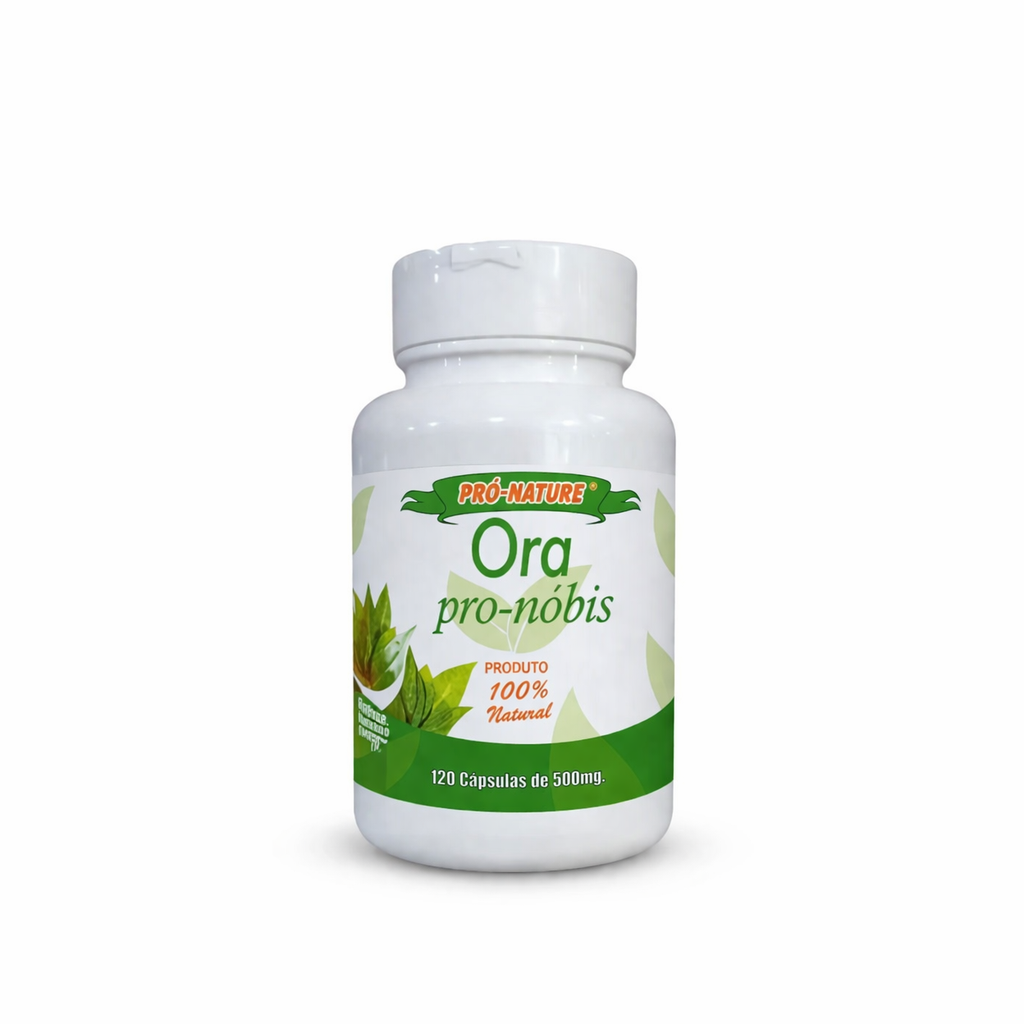 Ora Pro Nóbis 500mg 120 Cápsulas
- Suplemento Natural Rico em Proteínas, Vitaminas e Minerais |
Pró-Nature